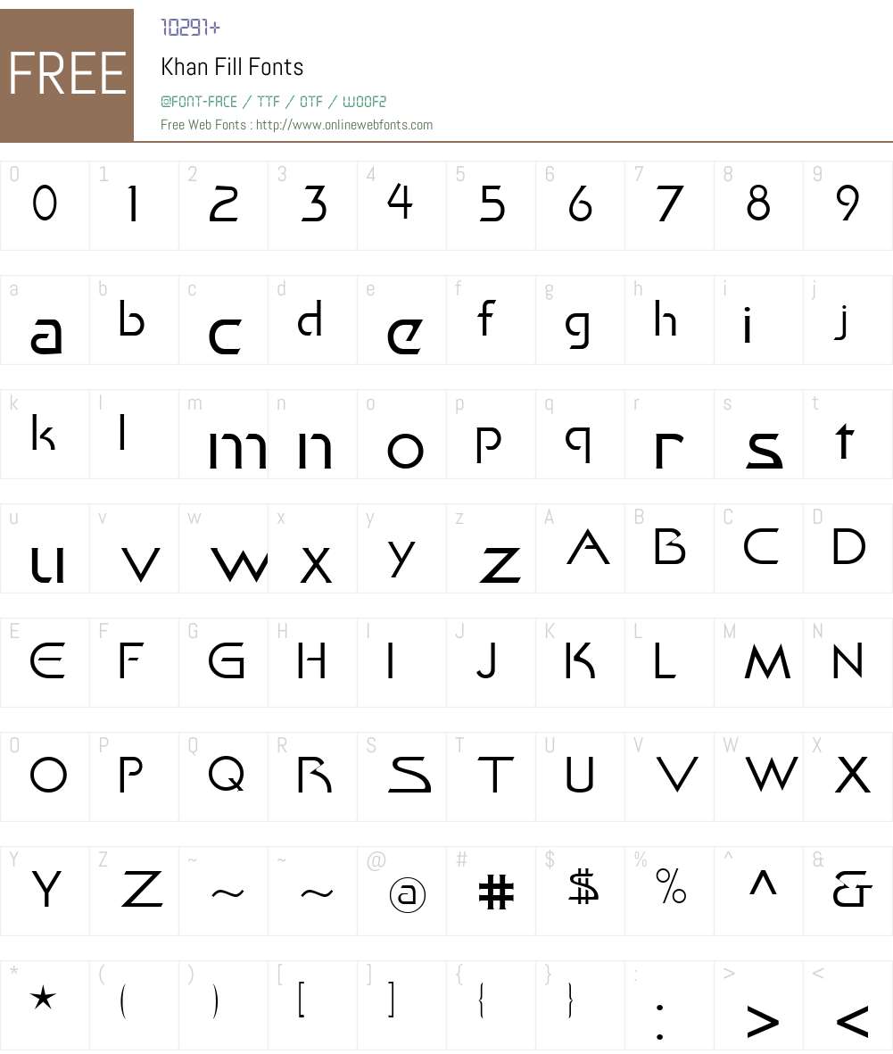 Khan Font Screenshots