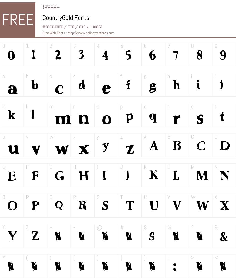 CountryGold Font Screenshots