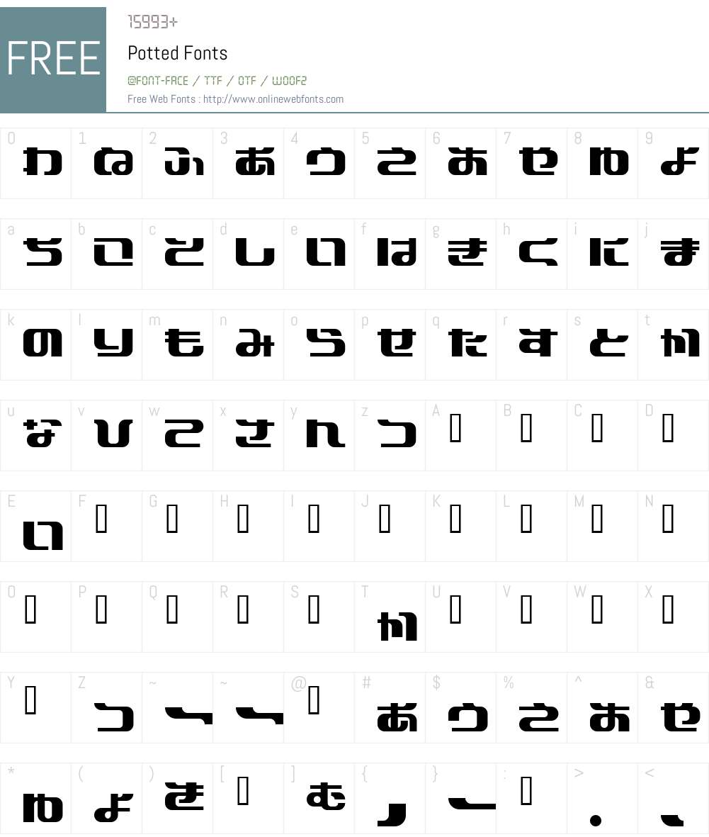 Potted Font Screenshots