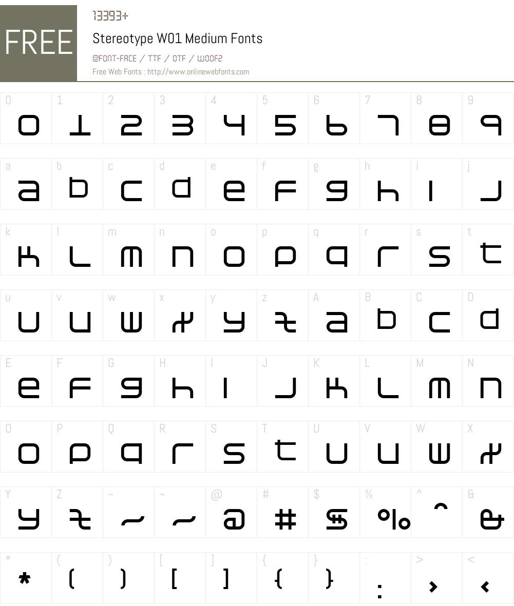 StereotypeW01-Medium Font Screenshots