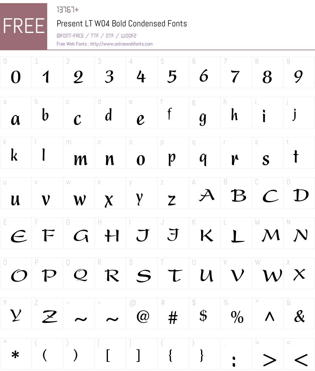 Present Font Screenshots