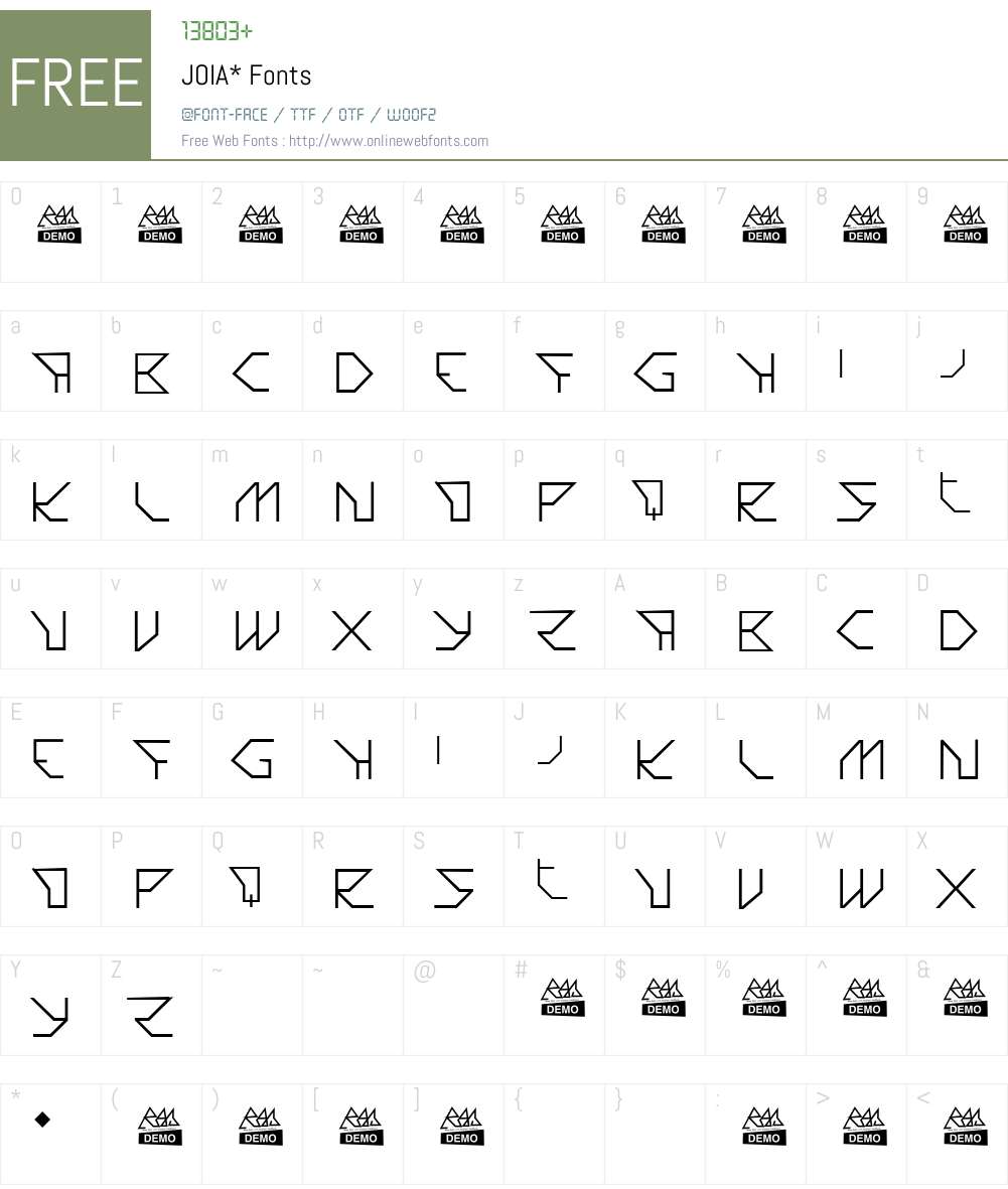 JOIA* Font Screenshots