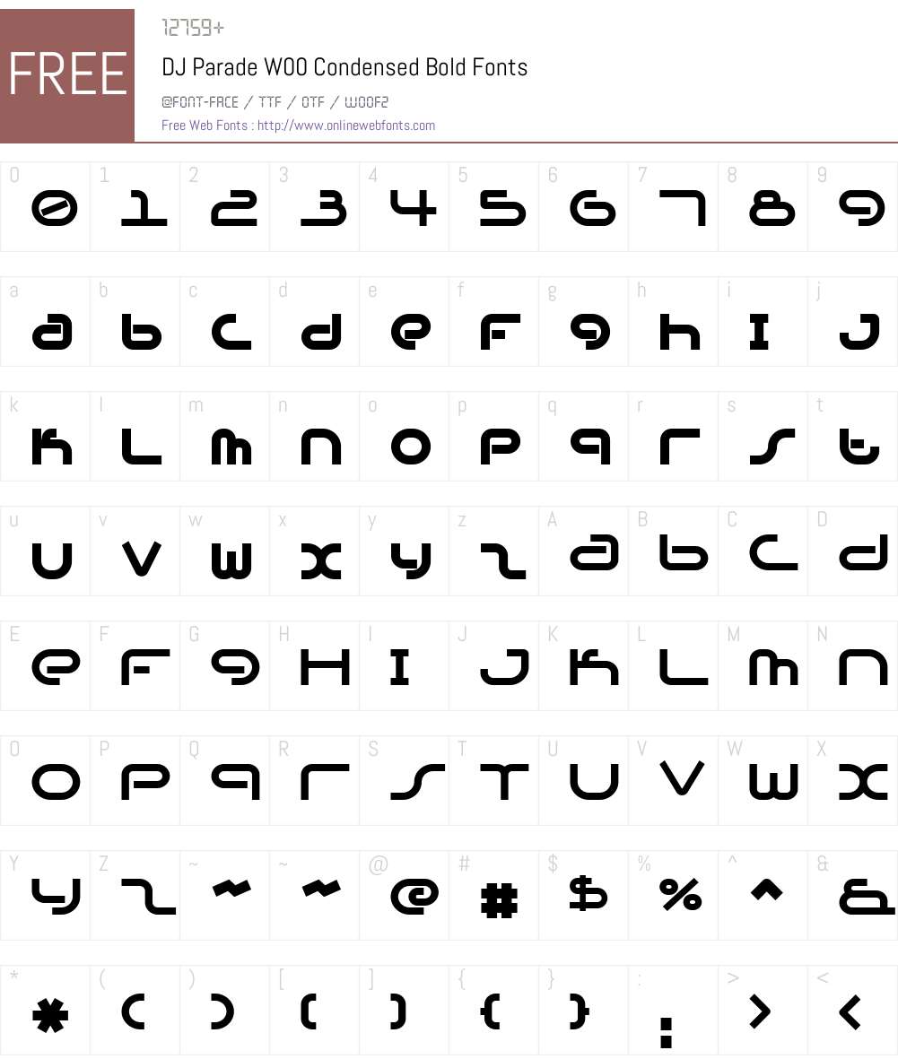 DJ Parade Font Screenshots