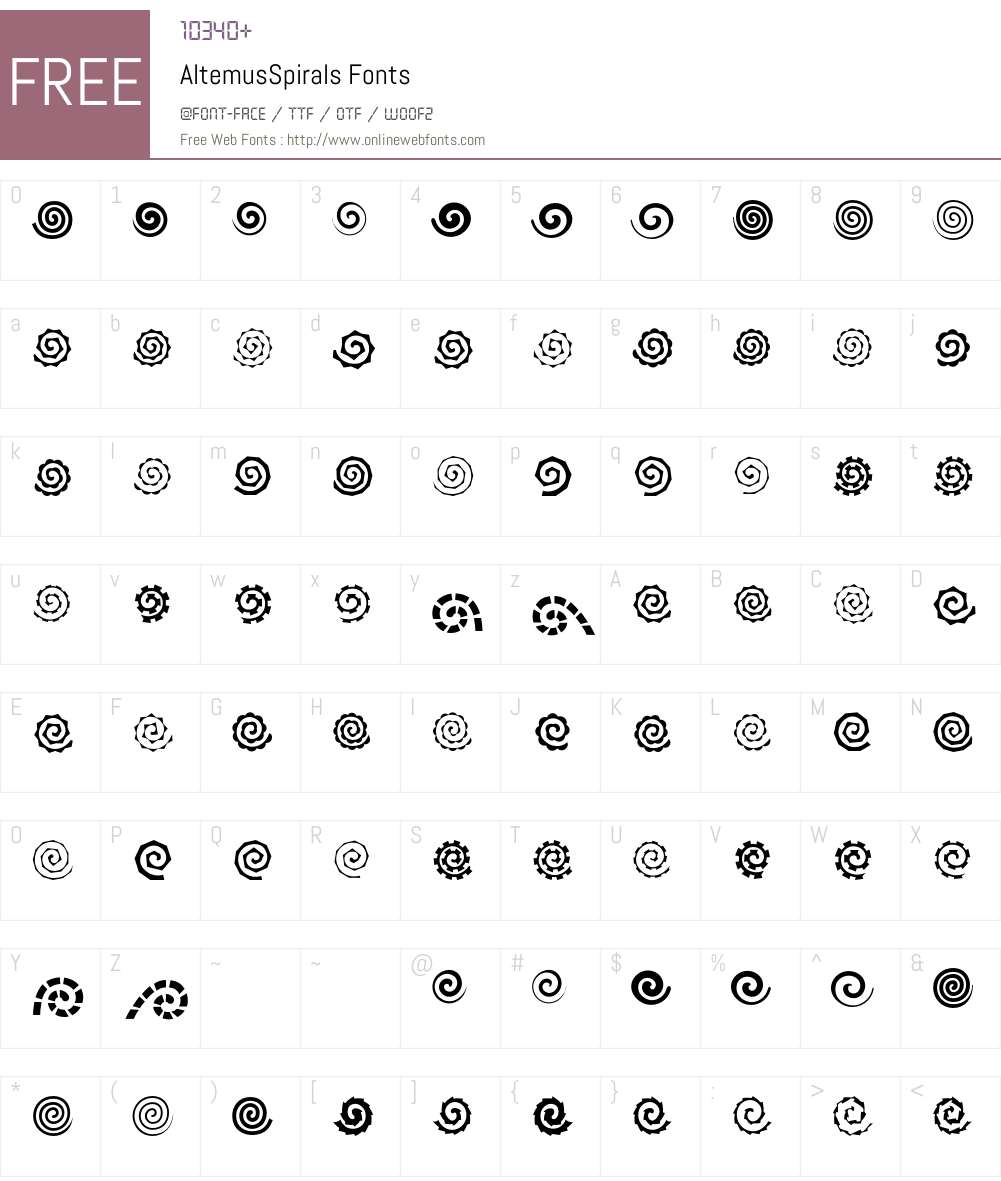 Altemus Font Screenshots