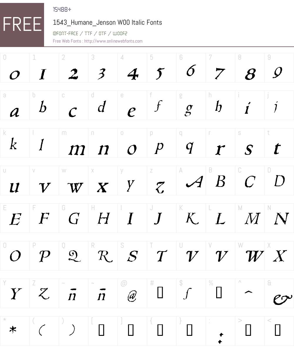 1543_Humane_Jenson Font Screenshots