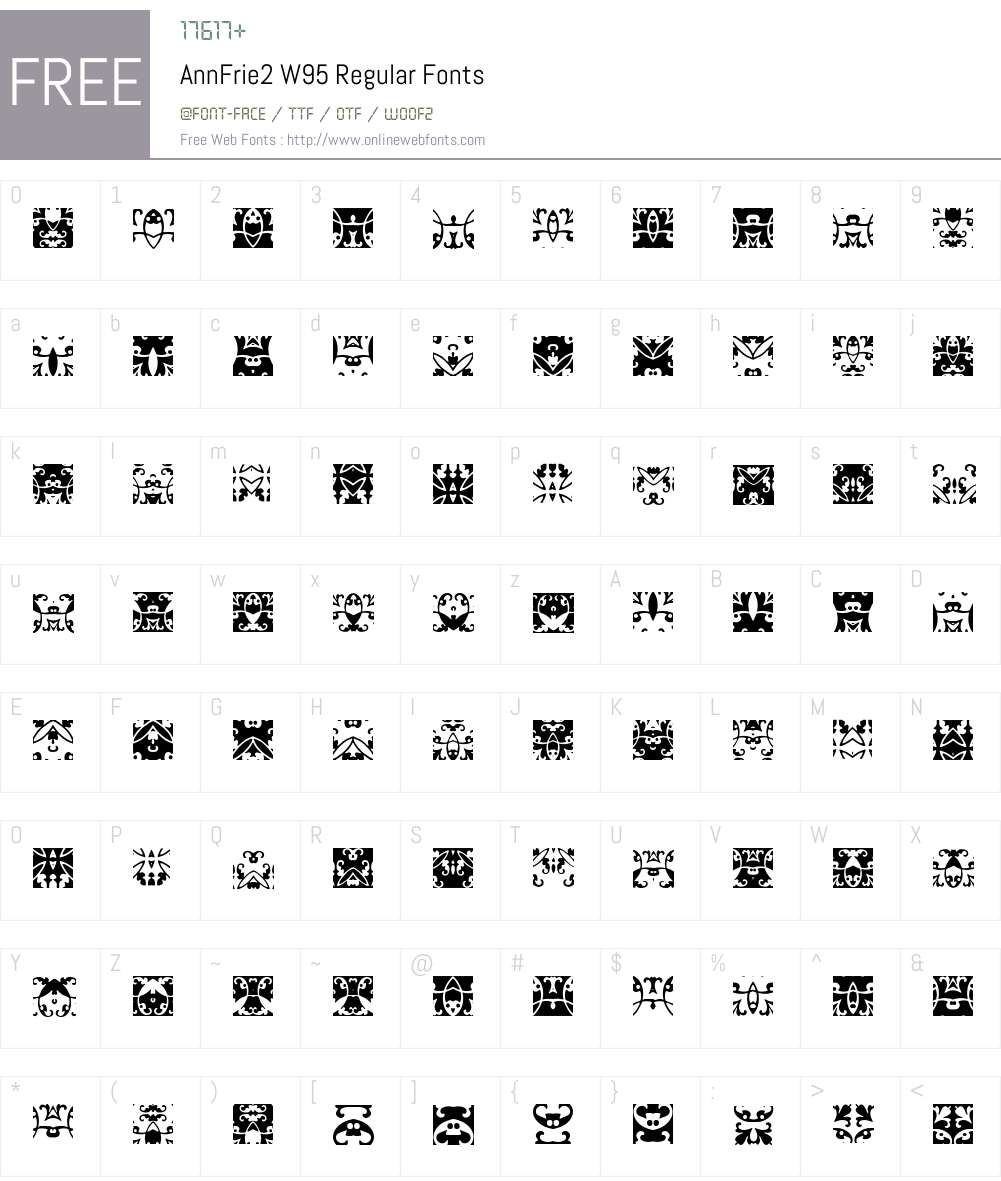 AnnFrie2 Font Screenshots