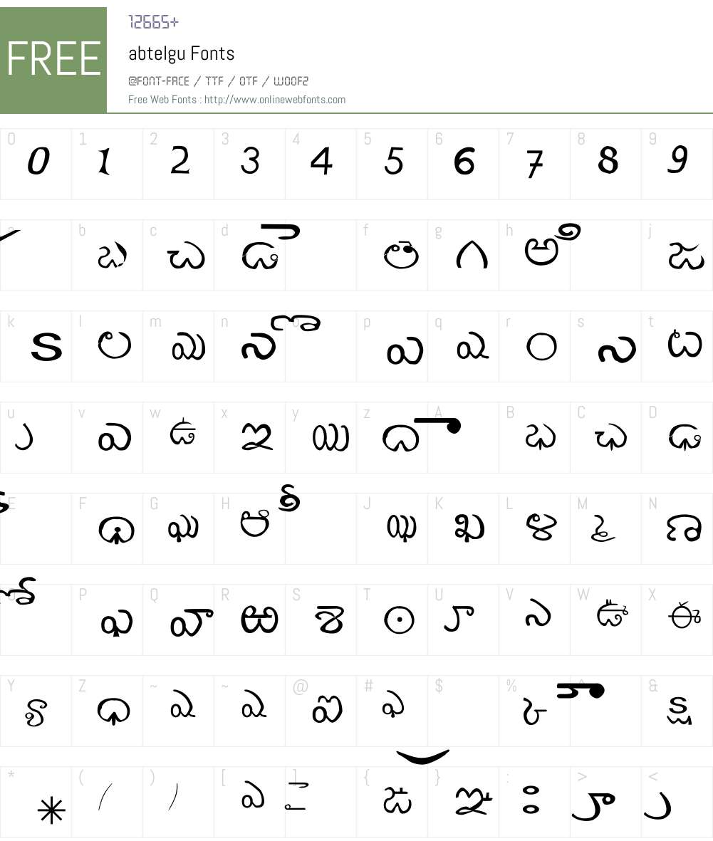 abtelgu Font Screenshots
