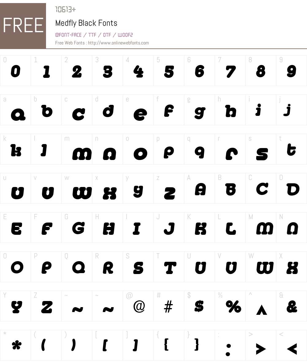 Medfly Black Font Screenshots