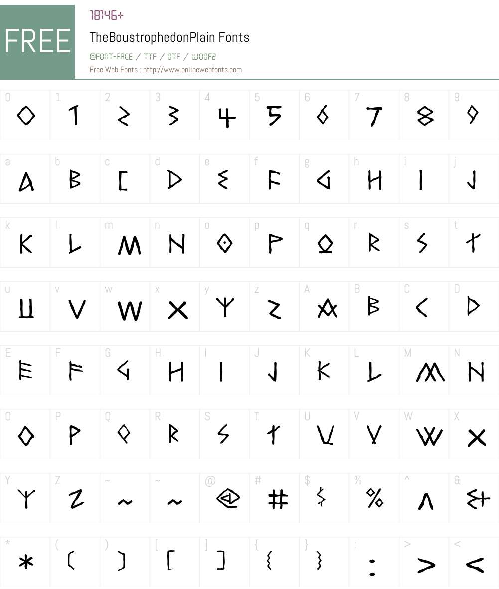 The Boustrophedon Font Screenshots