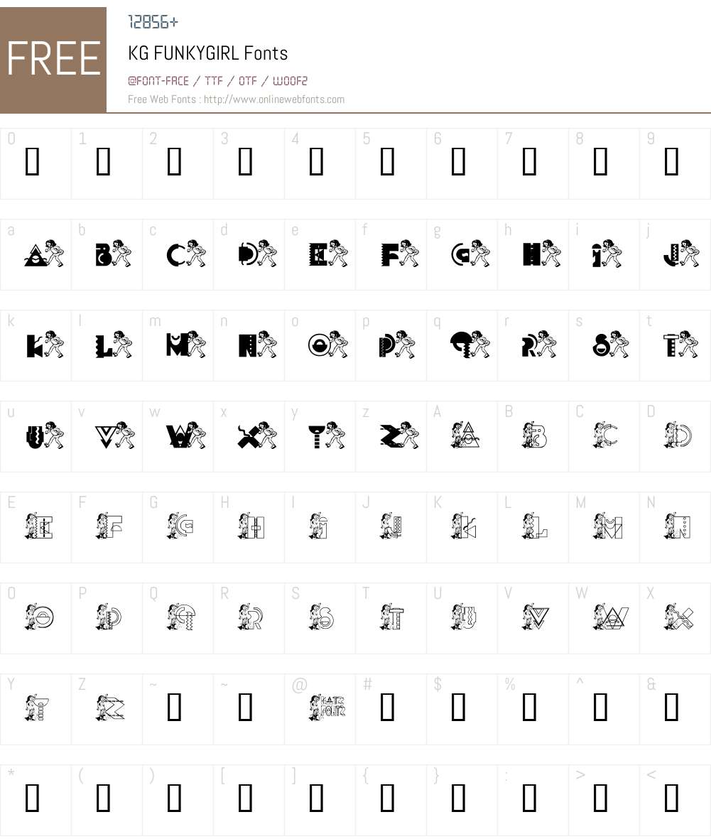 KG FUNKYGIRL Font Screenshots