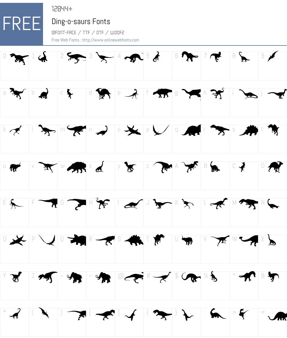 Ding-o-saurs Font Screenshots