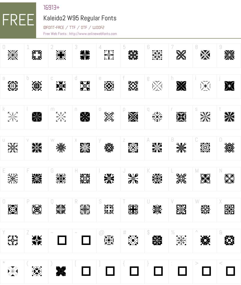 Kaleido2 Font Screenshots