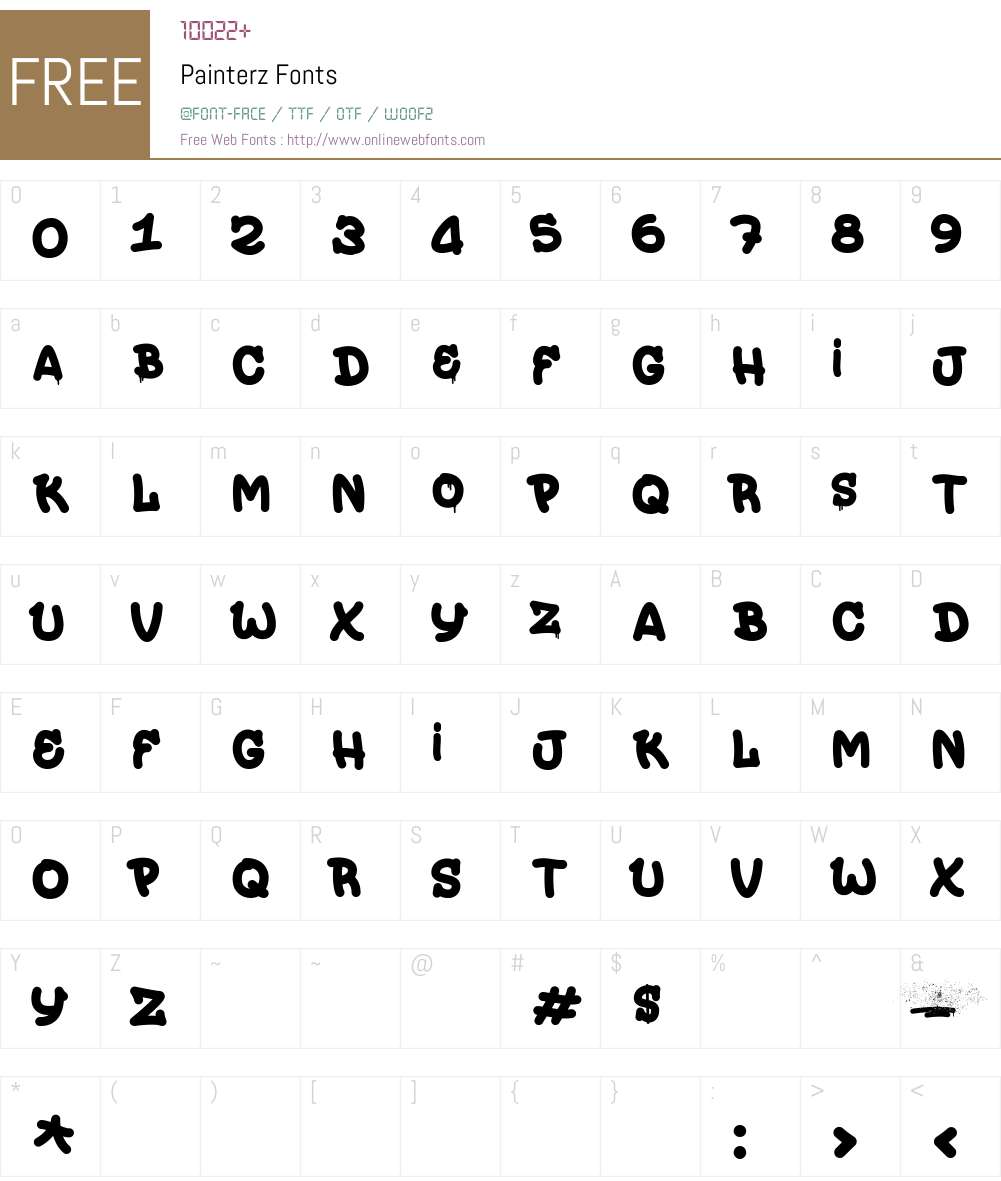Painterz Font Screenshots