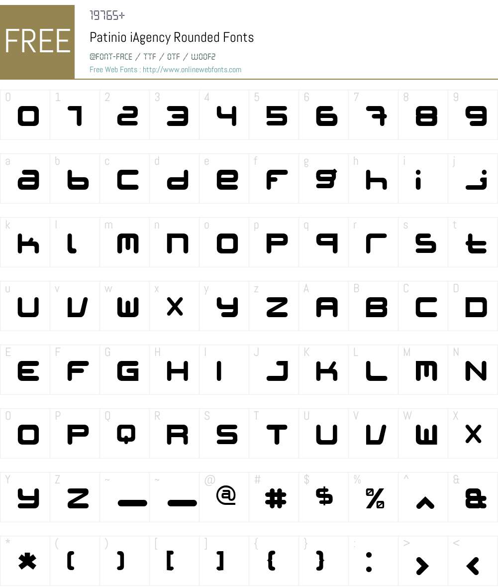 Patinio iAgency Rounded Font Screenshots