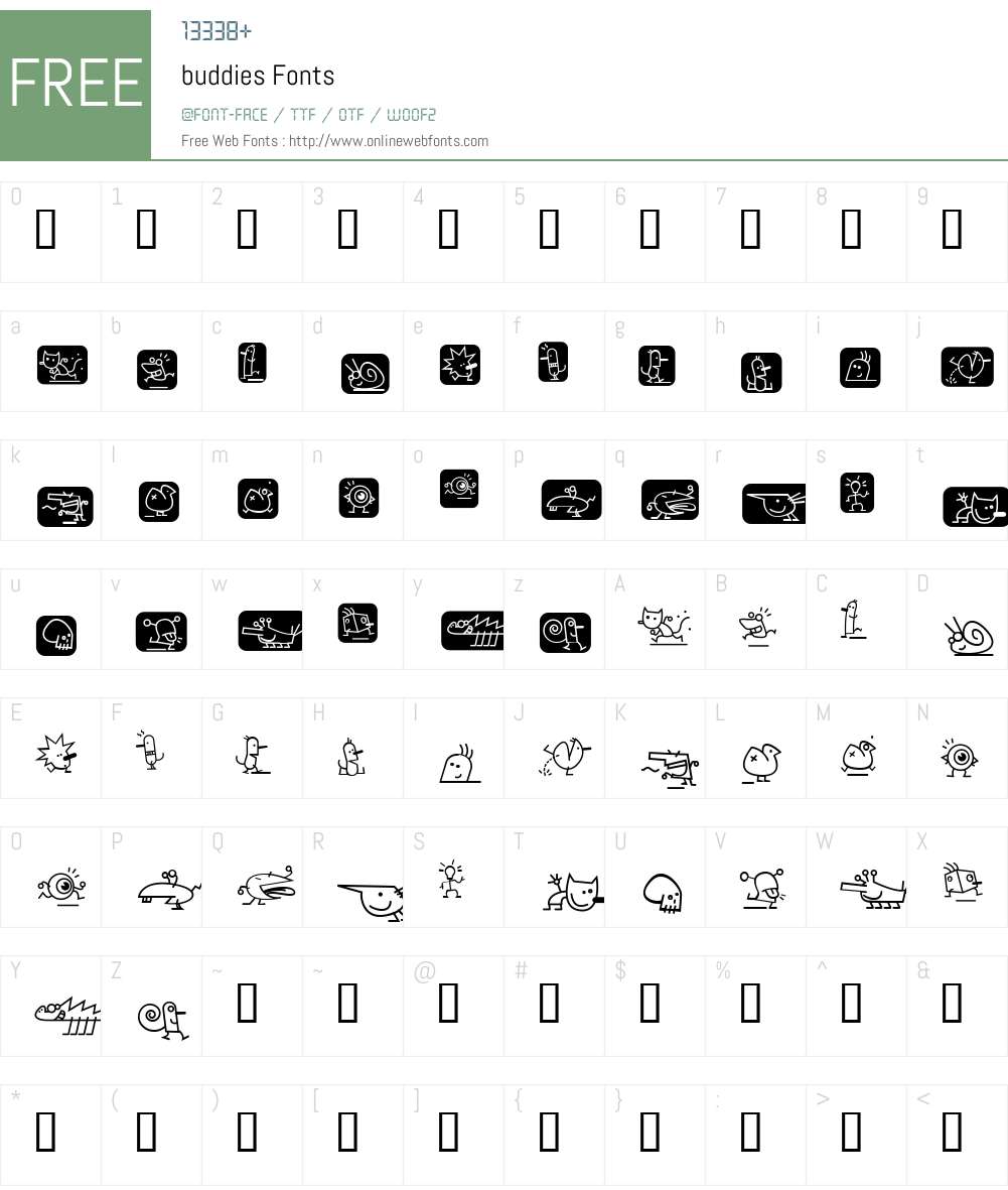 buddies Font Screenshots