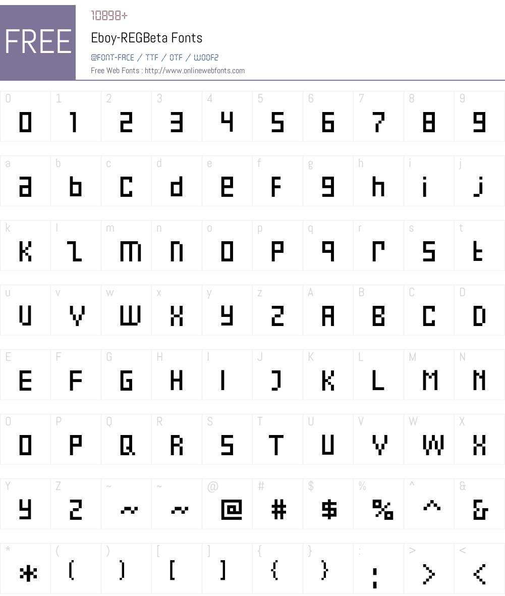 Eboy Font Screenshots