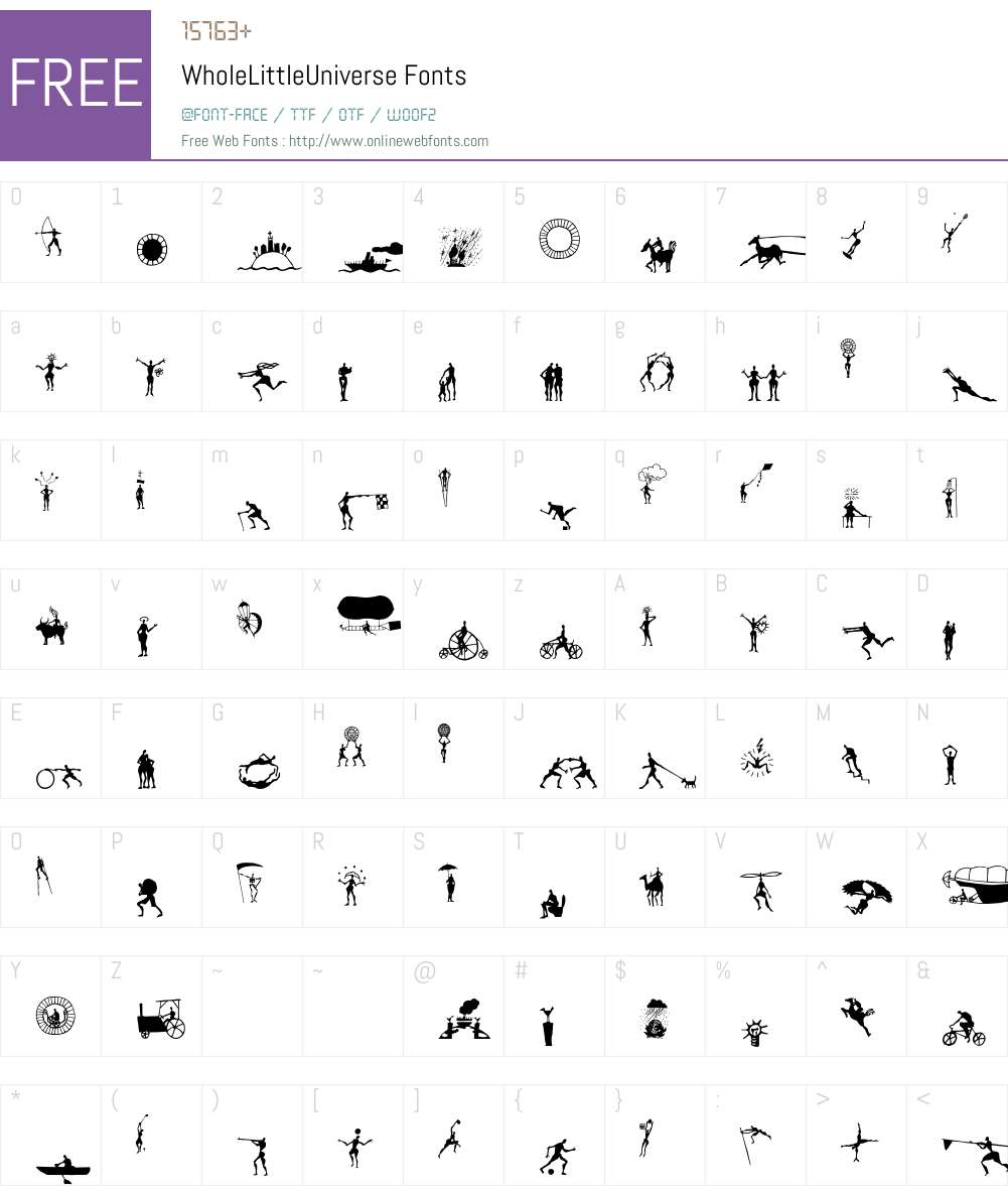 WholeLittleUniverse Font Screenshots