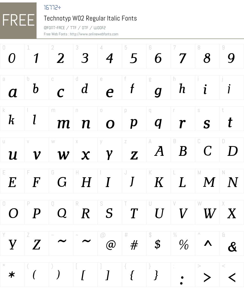 Technotyp Font Screenshots
