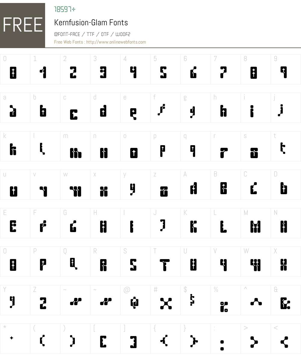 Kernfusion Font Screenshots