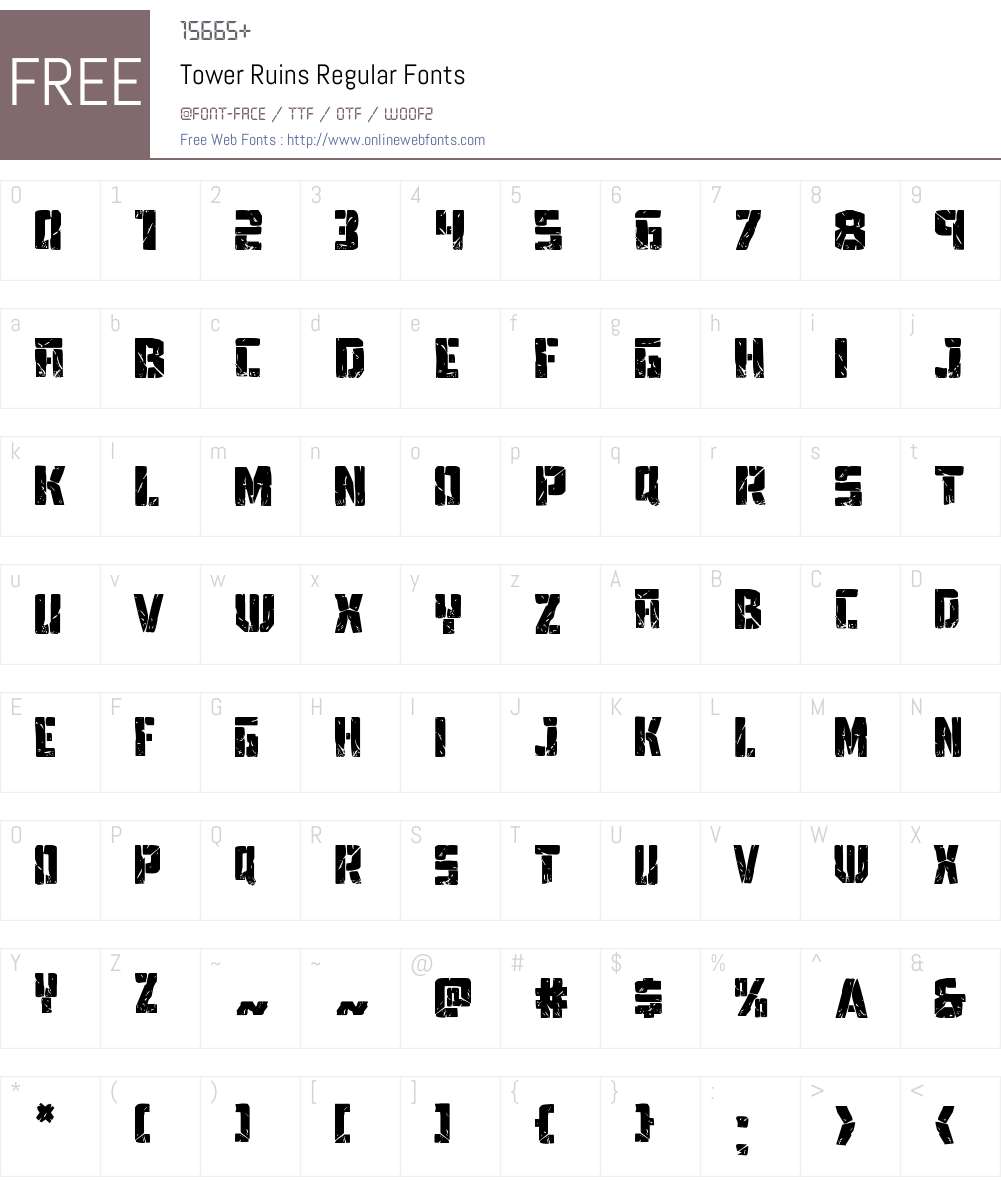Tower Ruins Font Screenshots