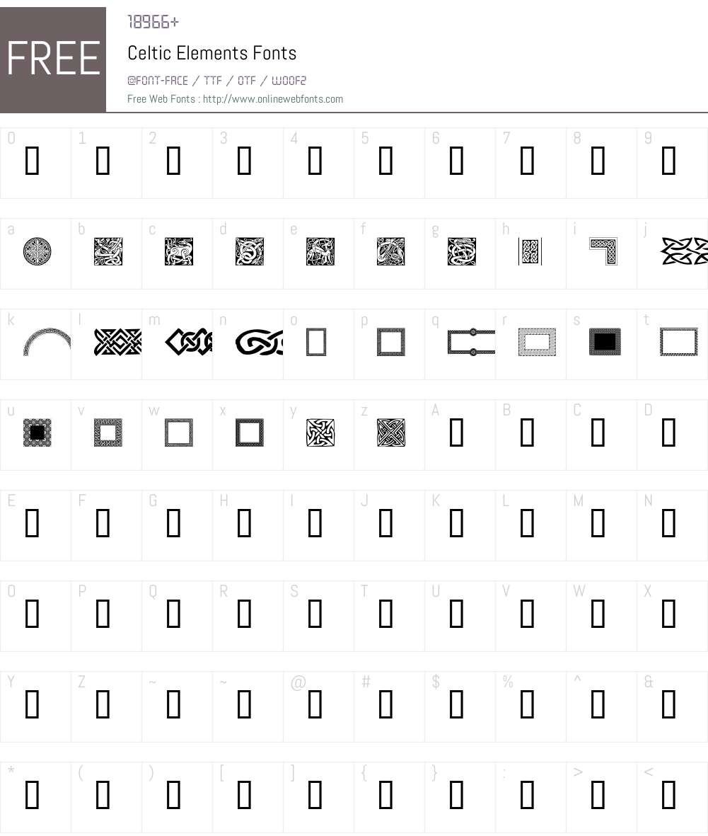 Celtic Elements Font Screenshots