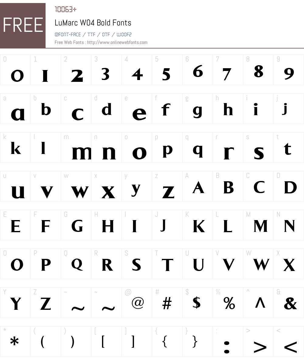 LuMarc Font Screenshots