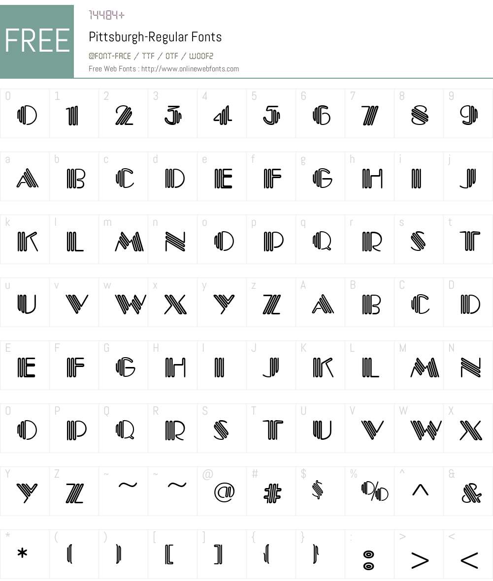 Pittsburgh Font Screenshots