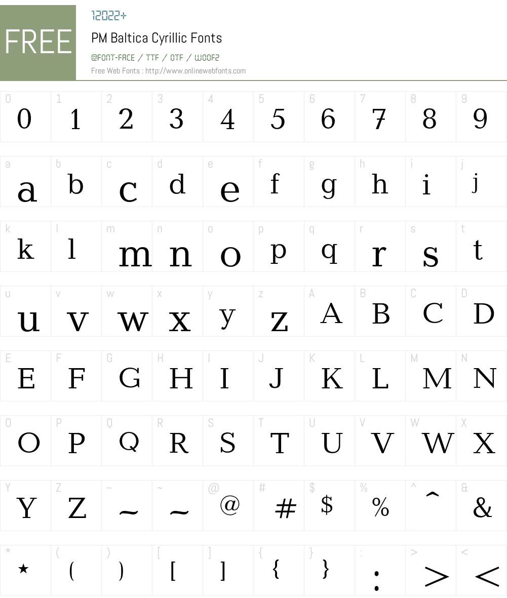 BalticaC Font Screenshots