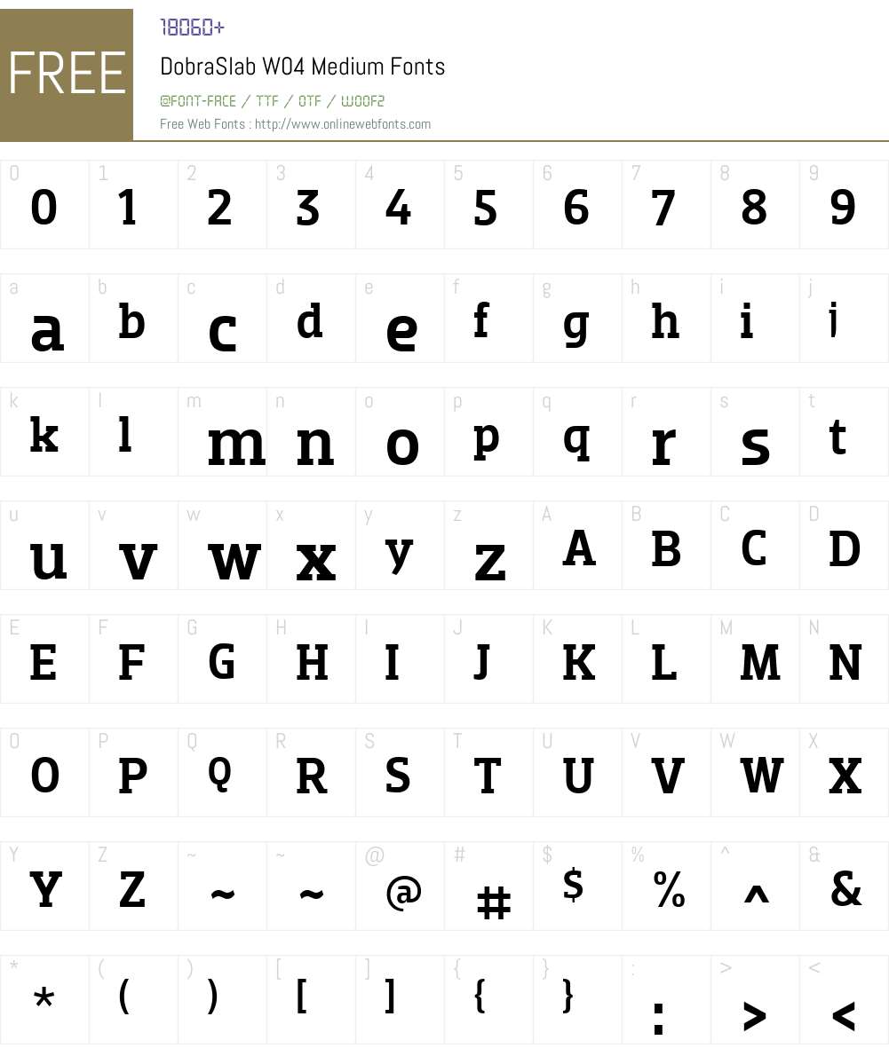 Dobra Slab Font Screenshots