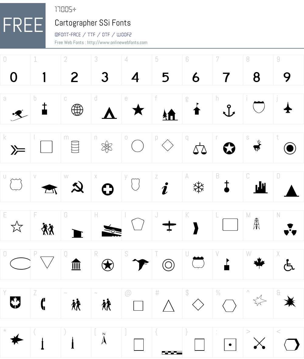 Cartographer SSi Font Screenshots