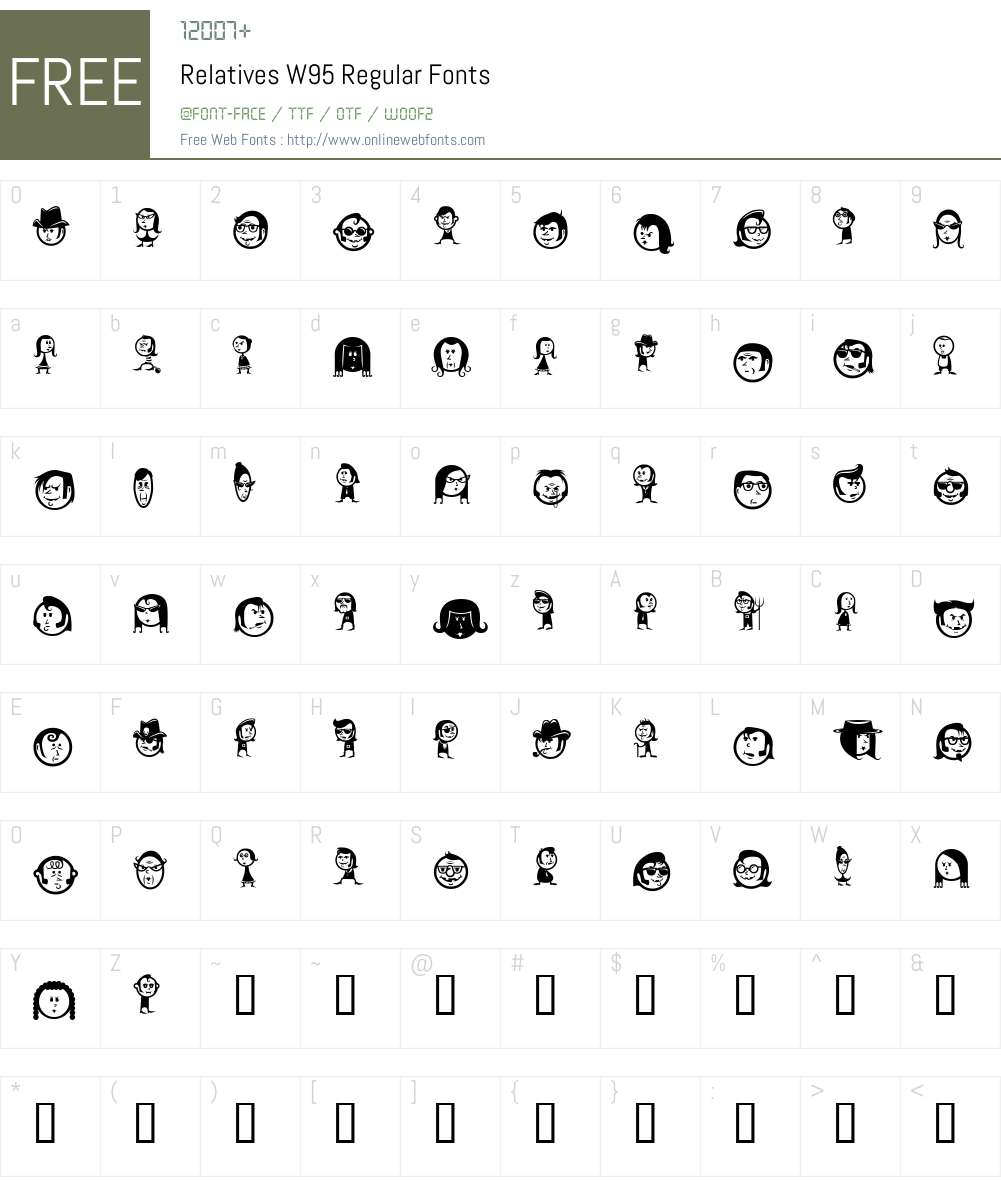 Relatives Font Screenshots