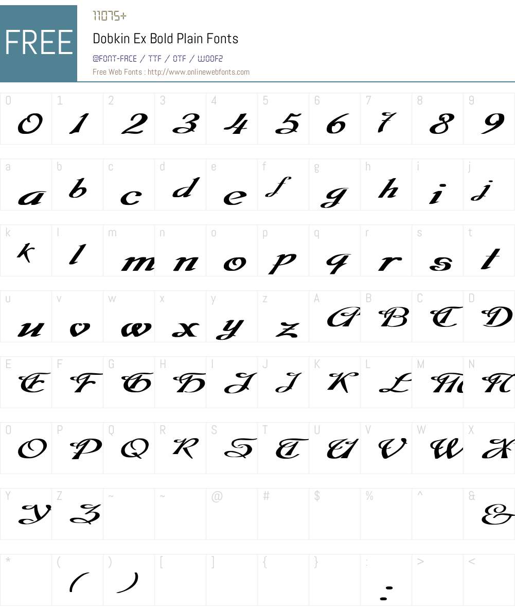 Dobkin Ex Bold Font Screenshots