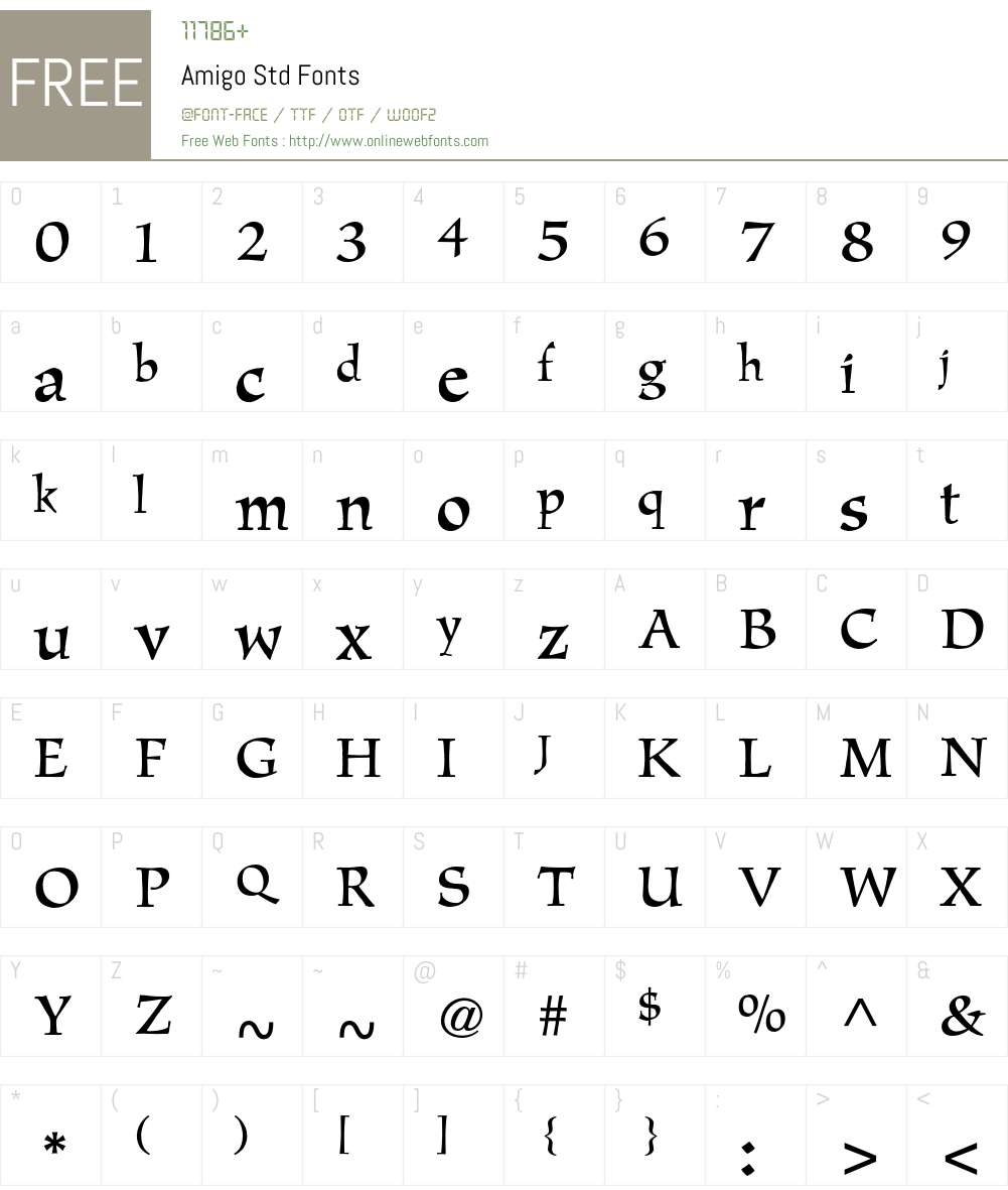 Amigo Std Font Screenshots