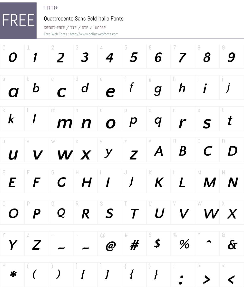 Quattrocento Sans Font Screenshots