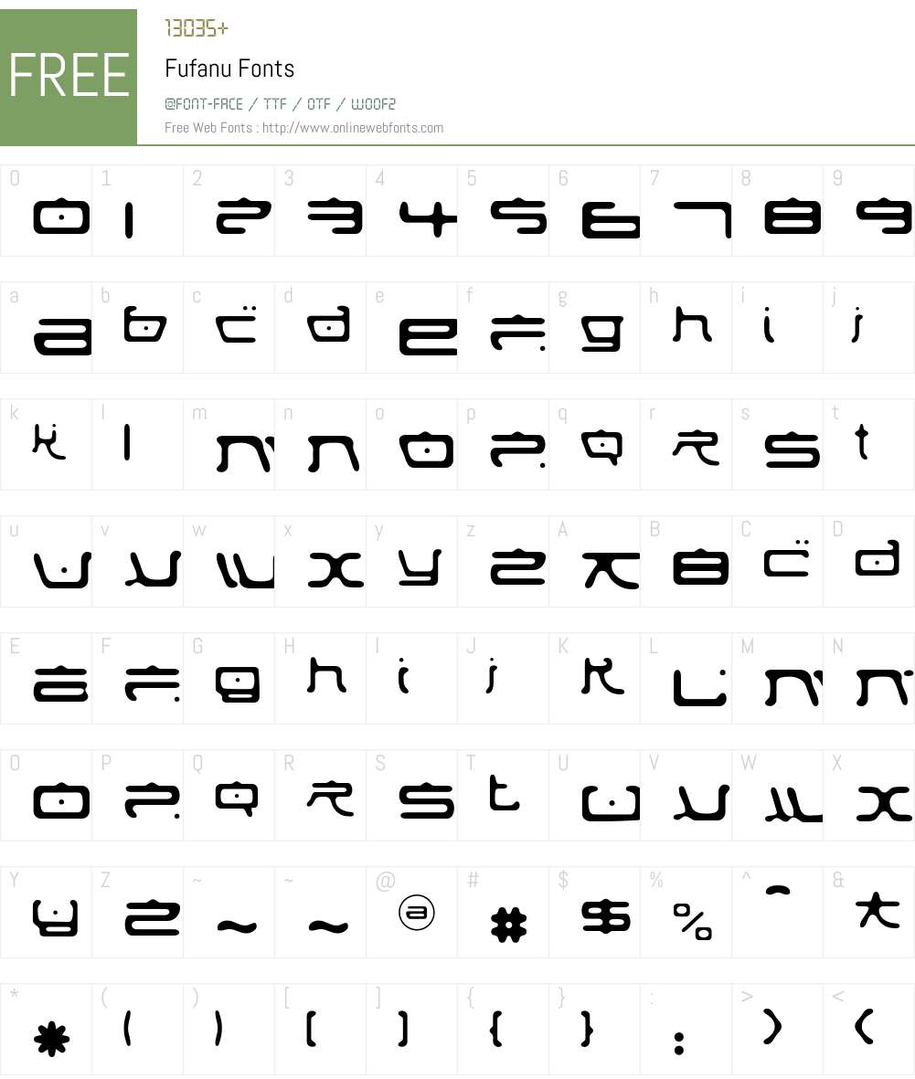Fufanu Font Screenshots