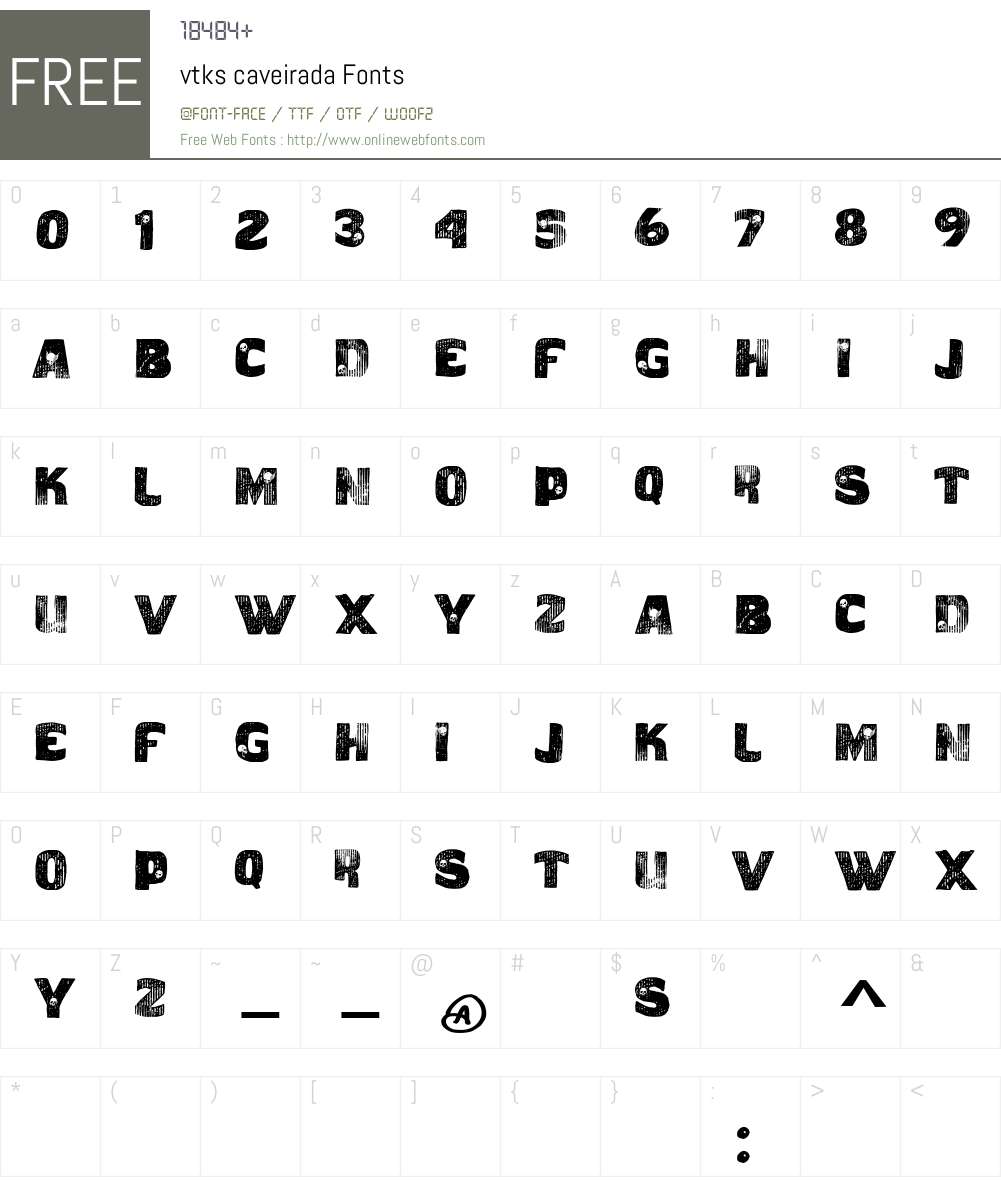 vtks caveirada Font Screenshots
