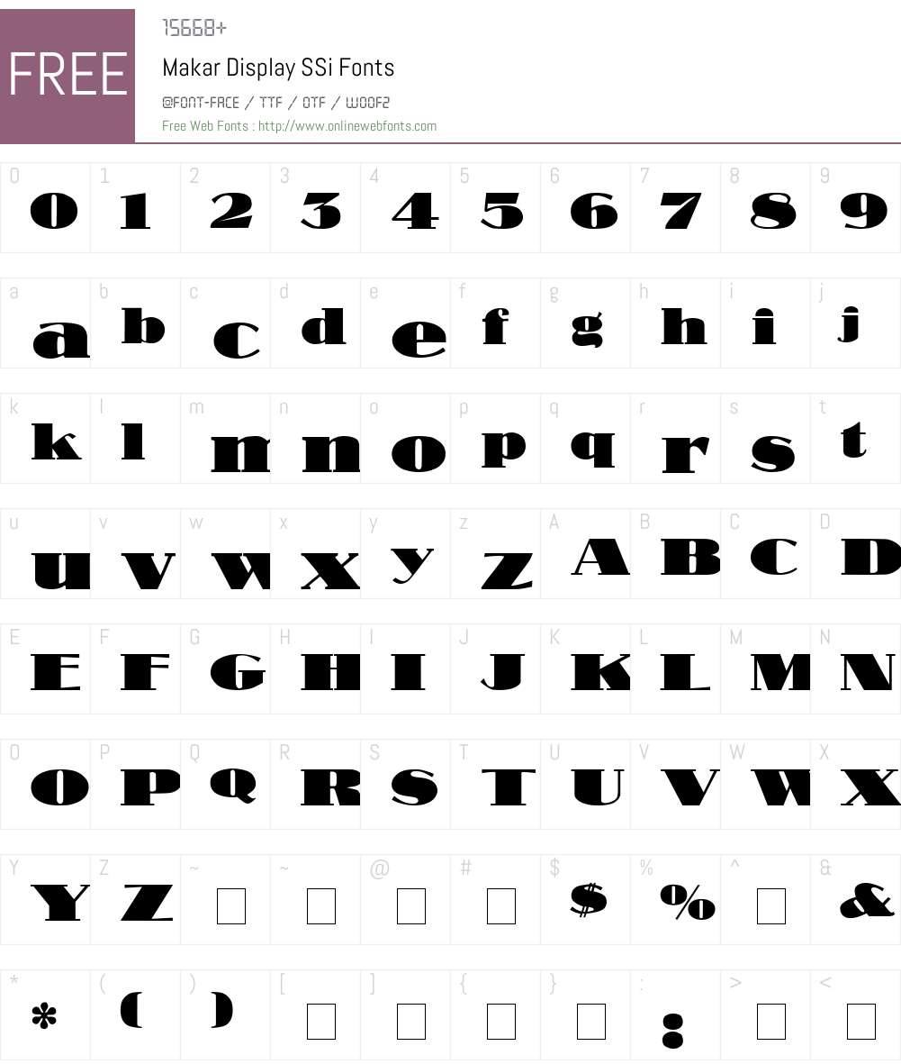Makar Display SSi Font Screenshots