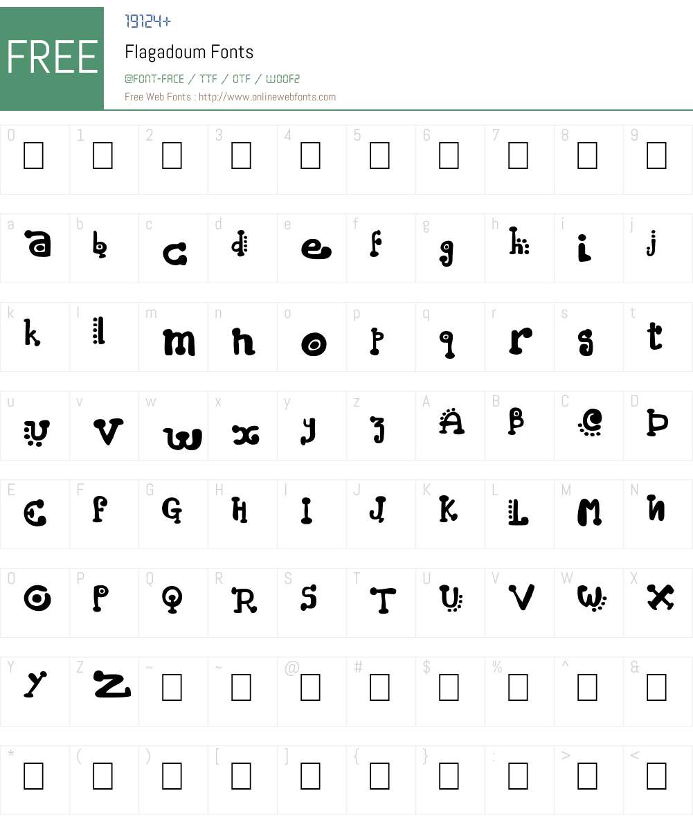 Flagadoum Font Screenshots