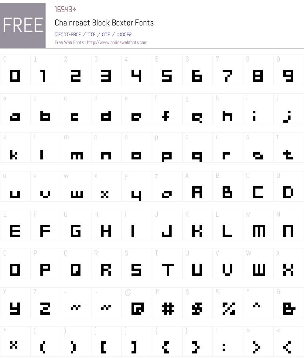 Chainreact Block Boxter Font Screenshots