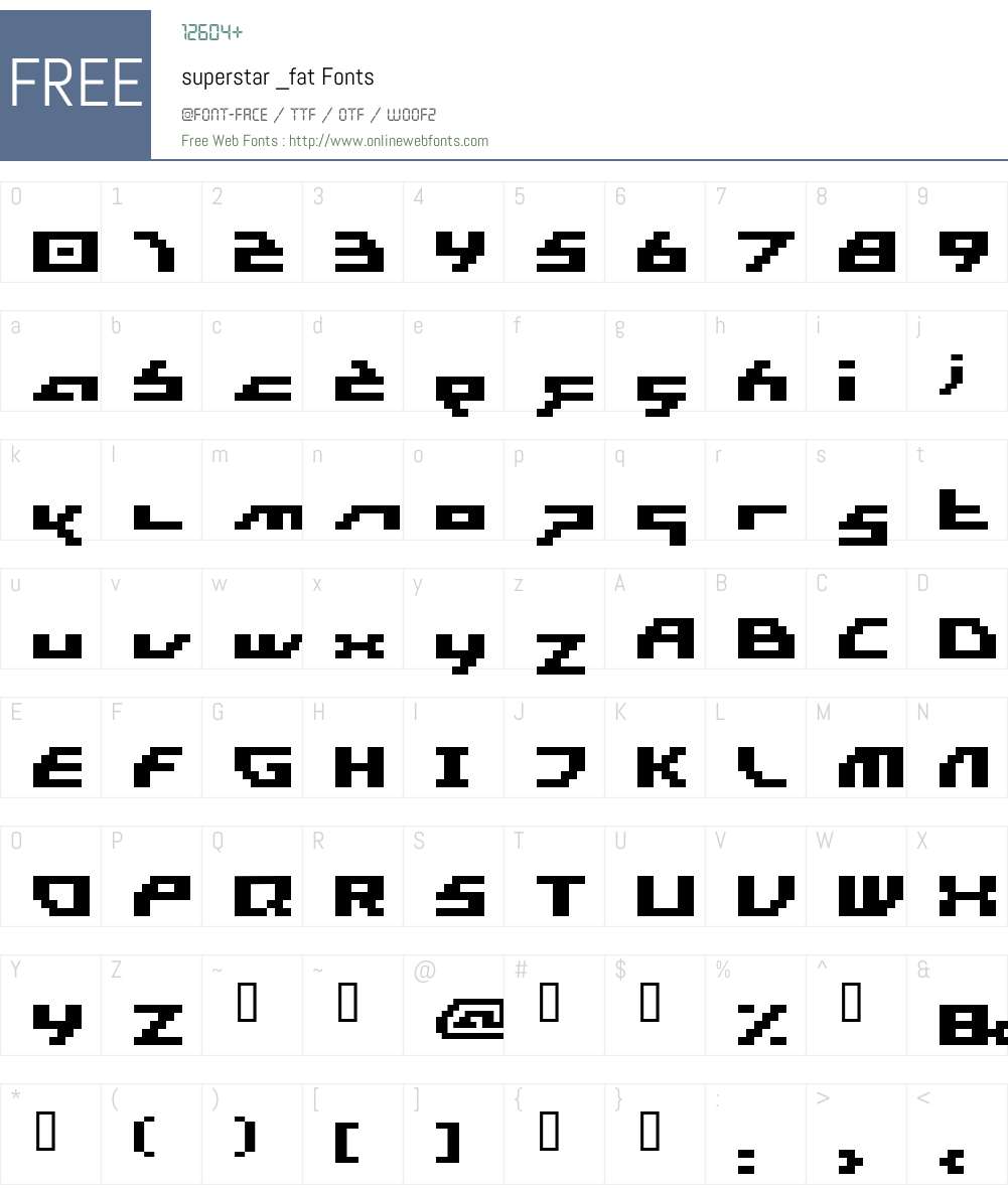 superstar Font Screenshots