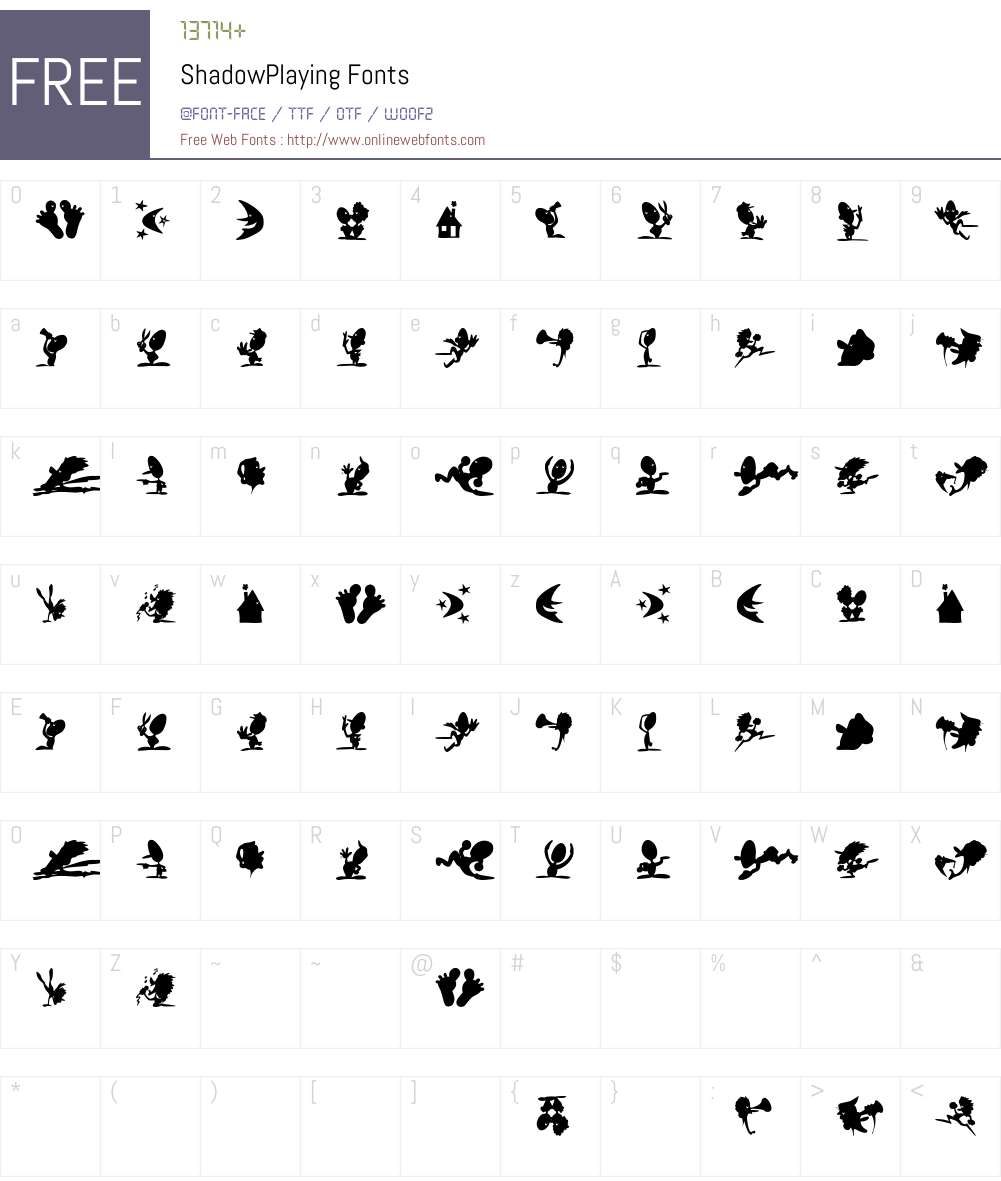 ShadowPlaying Font Screenshots