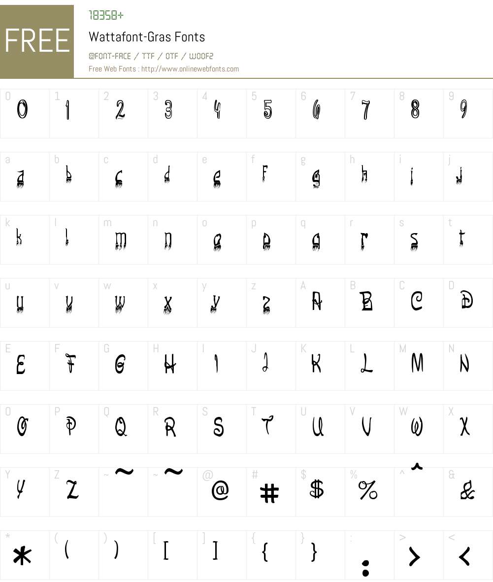 WattafontGras 002.000 Fonts Free Download
