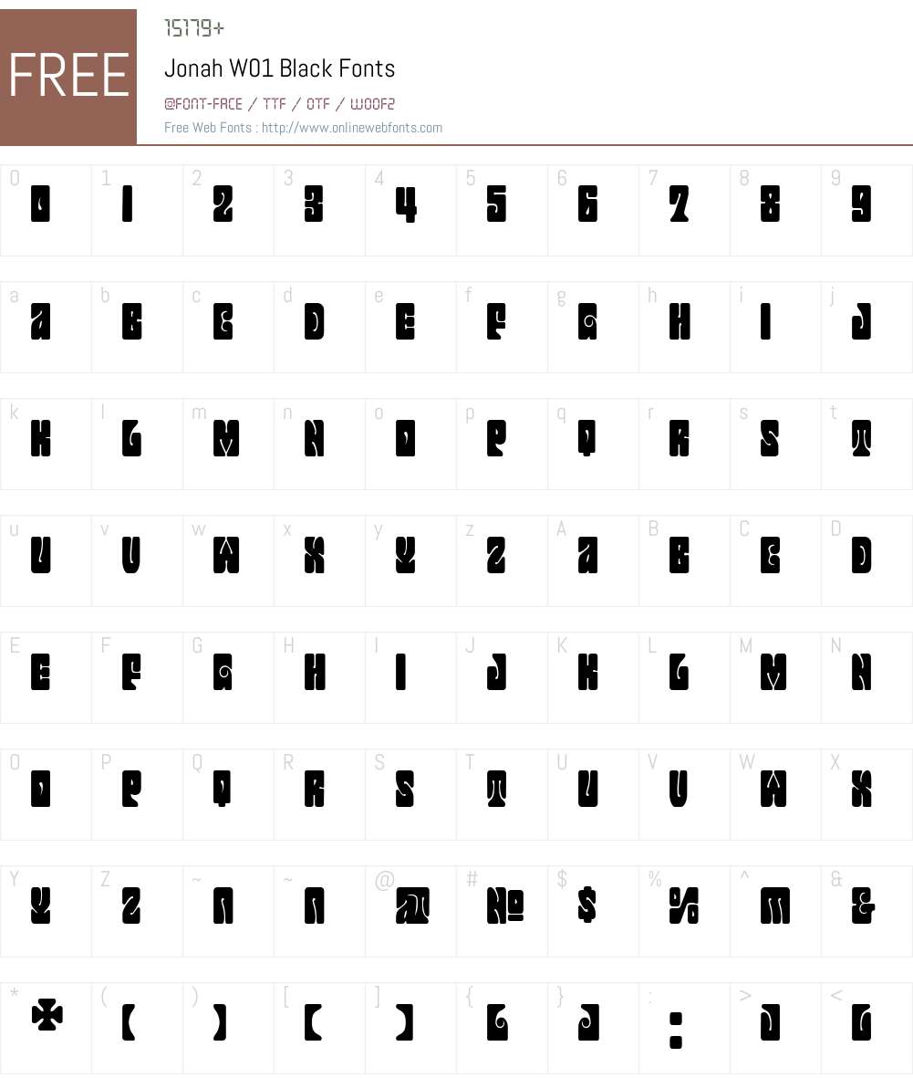JonahW01-Black Font Screenshots
