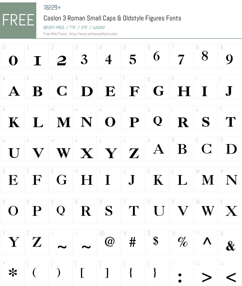 Caslon 3 Font Screenshots