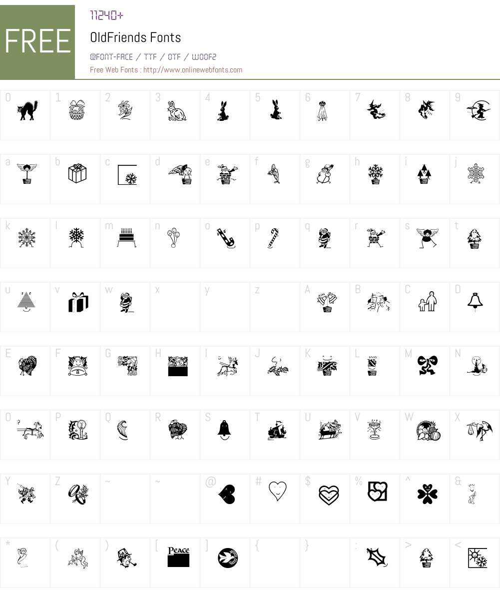 OldFriends Font Screenshots