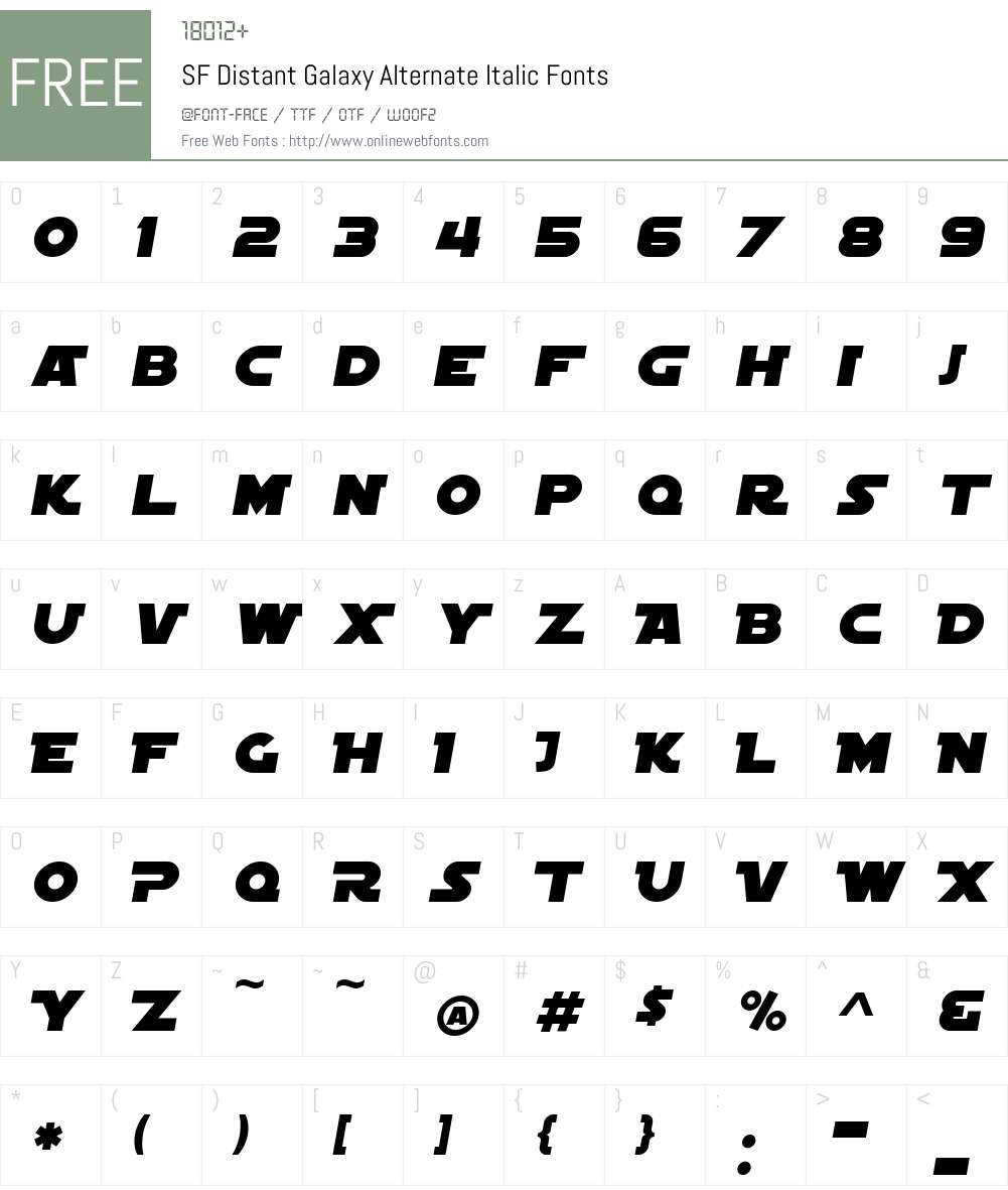 SF Distant Galaxy Alternate Font Screenshots
