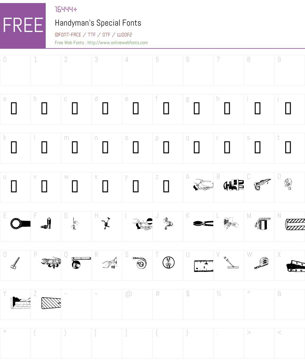 Handyman's Special Font Screenshots