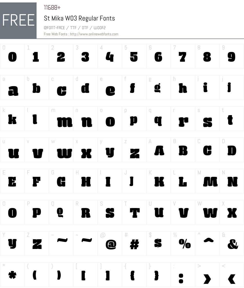 St Mika Font Screenshots