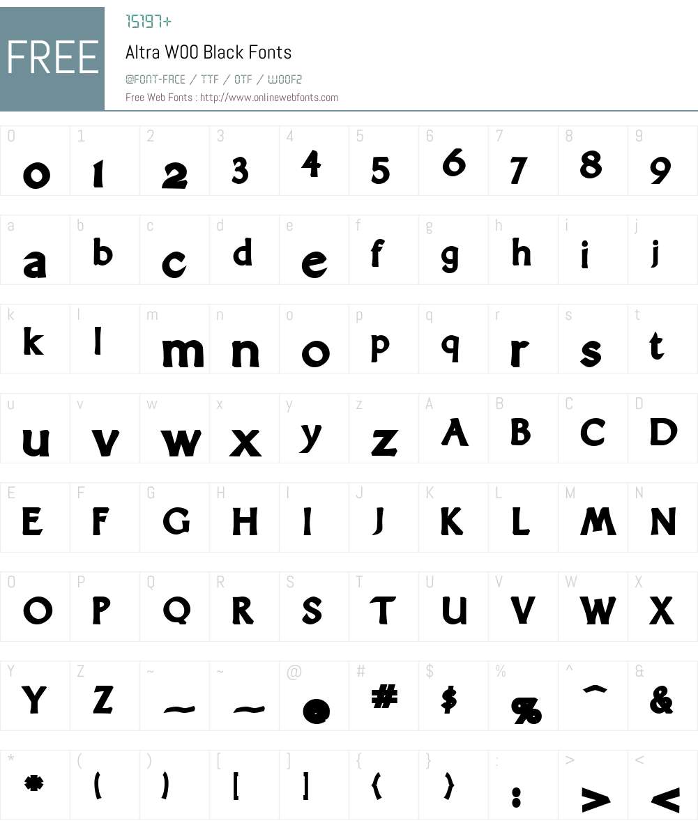 Altra Font Screenshots