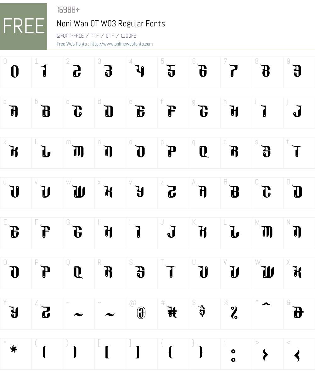 FF Noni Font Screenshots